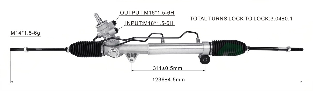 BUICK GL8 FIRSTLAND 3.0 Hydraulic Power Steering Rack | KITLAMT