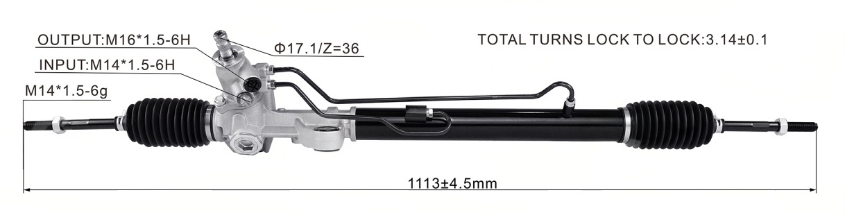 RD1 CRV Hydraulic Power Steering Rack | KITLAMT