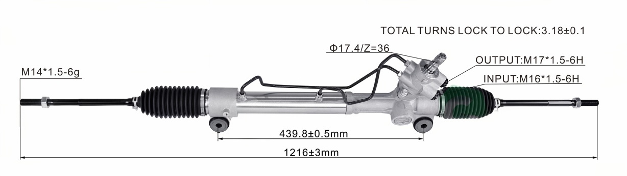 Toyota ZNE14G WISH Hydraulic Power Steering Rack | KITLAMT