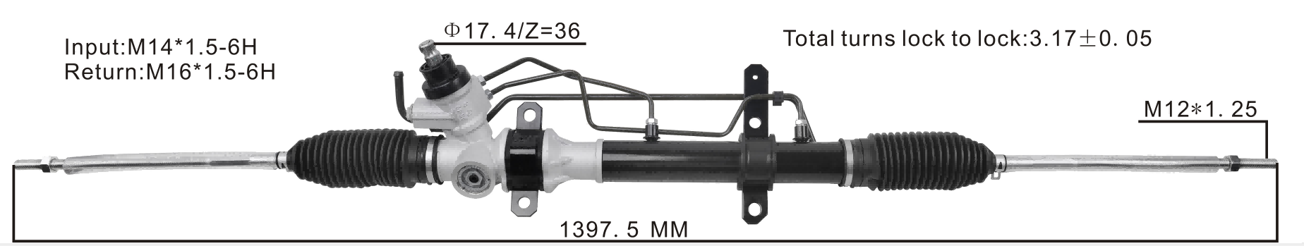 Nissan Sentra/Sunny B13 1991-1994 Hydraulic Power Steering Rack | KITLAMT
