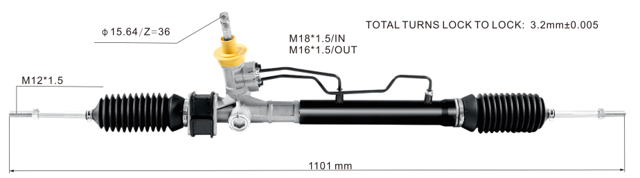 Daewoo Matiz 1999- Hydraulic Power Steering Rack | KITLAMT
