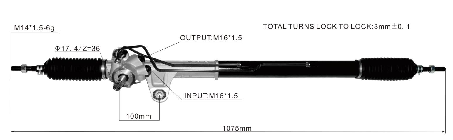 Honda Odessey RB1 2005- Hydraulic Power Steering Rack | KITLAMT