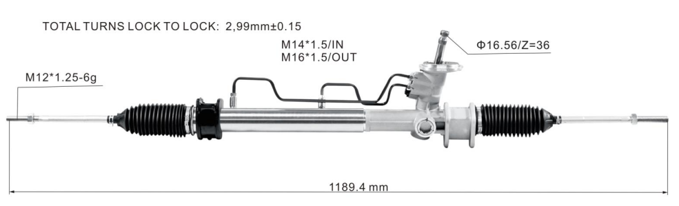 Proton Saga BLM 08- Hydraulic Power Steering Rack | KITLAMT