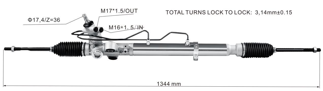 Toyota Hiace 2005- (wide body) Hydraulic Power Steering Rack | KITLAMT