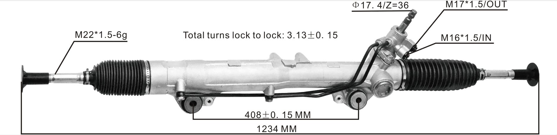 Toyota Land Cruiser 5700 2007- Hydraulic Power Steering Rack | KITLAMT