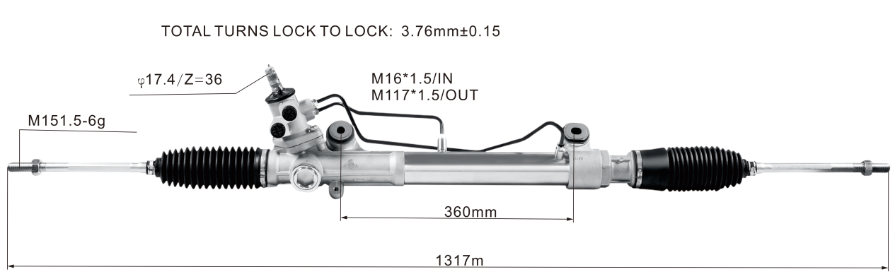 Toyota Hilux 2WD 2005-2015 Hydraulic Power Steering Rack | KITLAMT