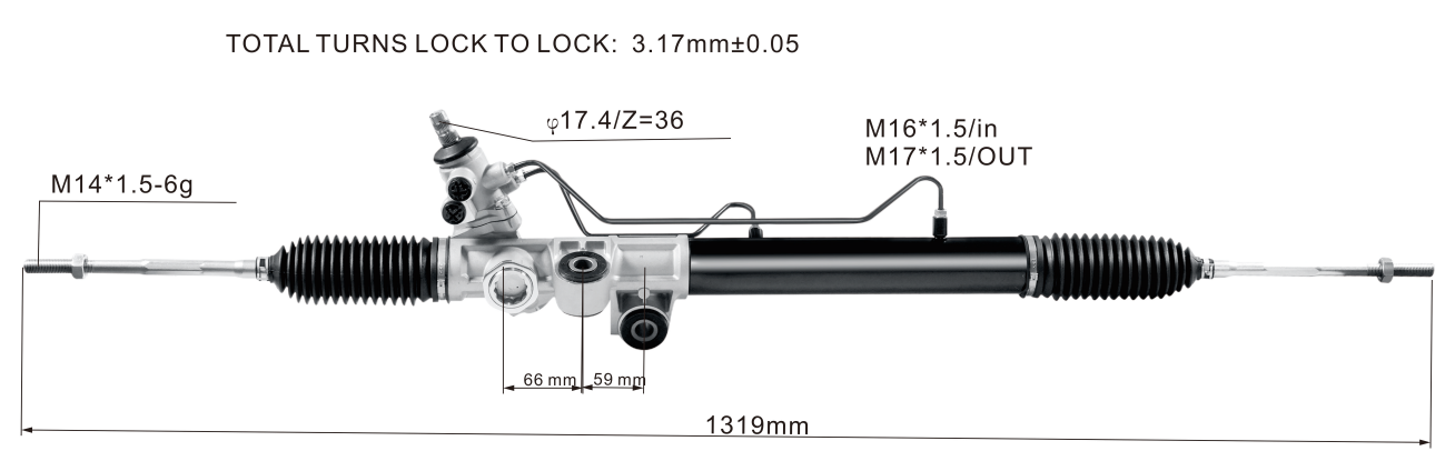 Isuzu D-Max 4WD 2002- Hydraulic Power Steering Rack | KITLAMT