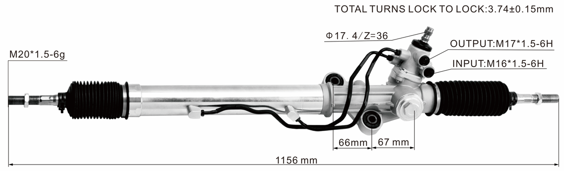 Toyota Land Cruiser 4700 1998-2003 Hydraulic Power Steering Rack | KITLAMT