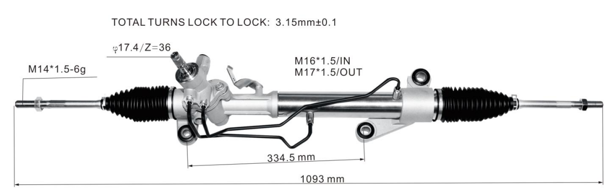 Toyota Corolla NZE12* 2001- Hydraulic Power Steering Rack | KITLAMT