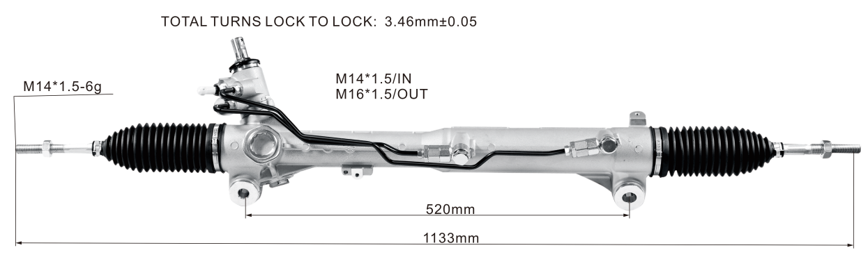Mazda Bt50 2WD 2006- Hydraulic Power Steering Rack | KITLAMT