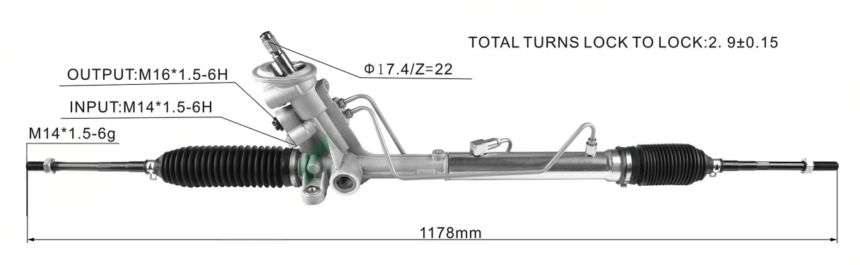 Volkswagen Audi Power Steering Rack 6Q1423062F | KITLAMT