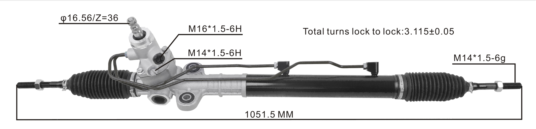Hyundai Accent 2005- Hydraulic Power Steering Rack | KITLAMT