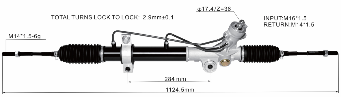 Nissan Teana J31 2003- Hydraulic Power Steering Rack | KITLAMT