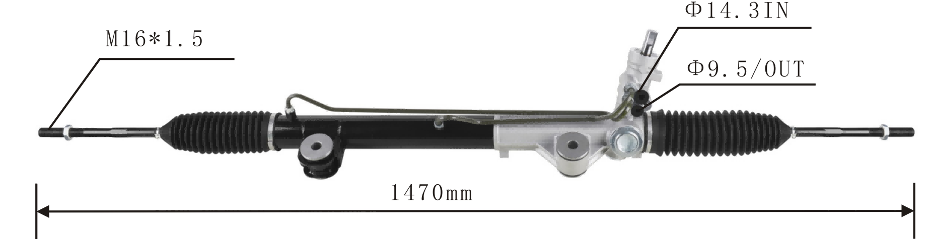 Ford F-150 Lobo 2WD 2004-2008 Hydraulic Power Steering Rack | KITLAMT