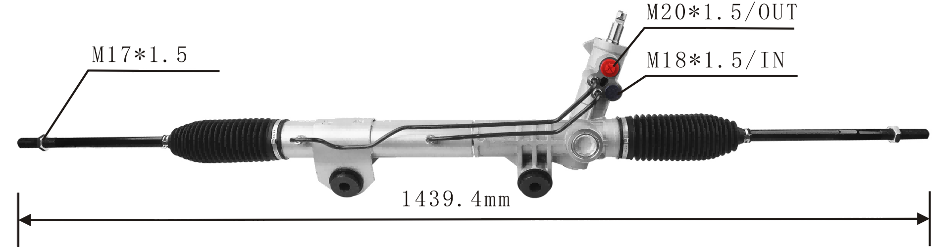 Dodge Ram 1500 4WD 2007-2013 Hydraulic Power Steering Rack | KITLAMT