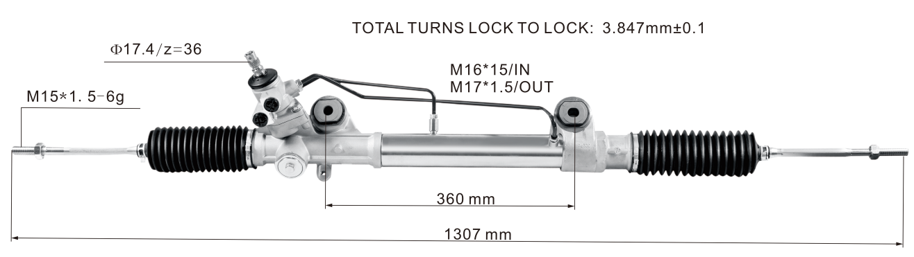 Toyota Revo 2WD 2015- Hydraulic Power Steering Rack | KITLAMT