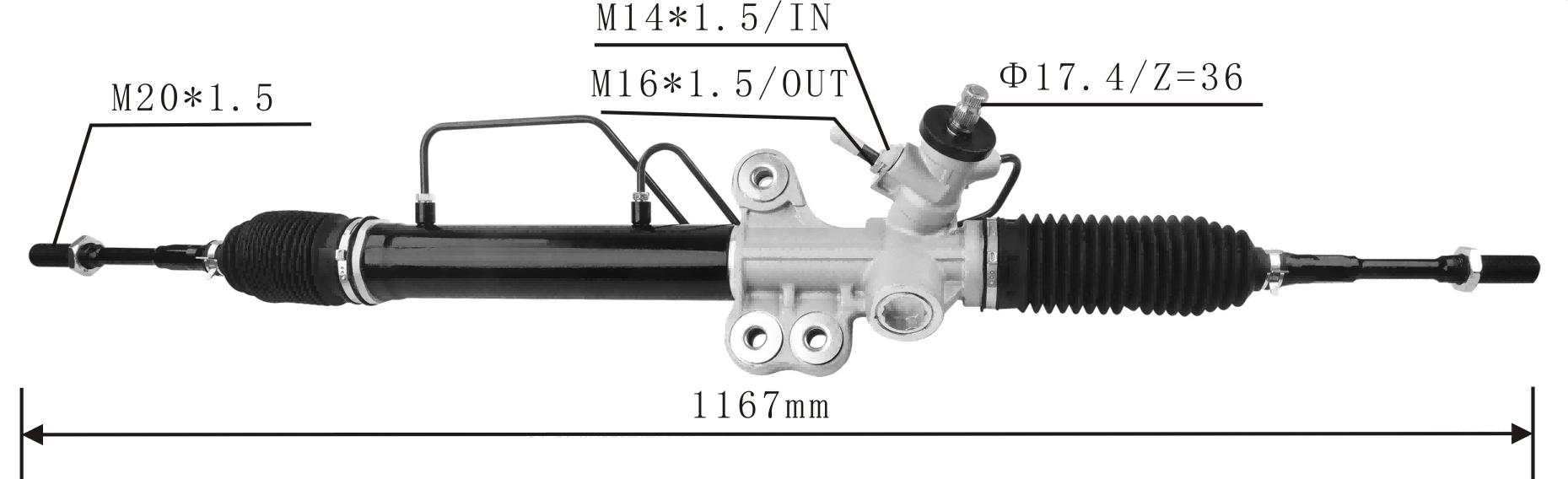 Nissan E26 NV350 Narrow Body 2013- Hydraulic Power Steering Rack | KITLAMT