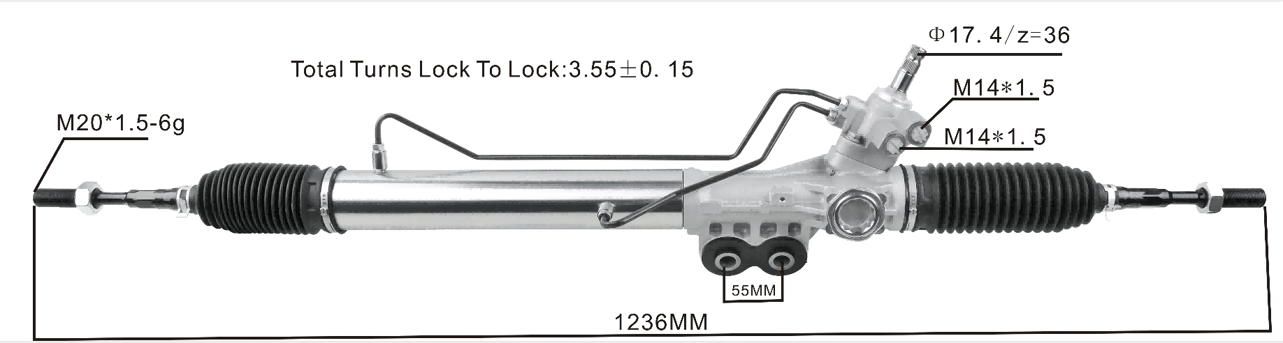 Nissan Patrol Y62 2010- Hydraulic Power Steering Rack | KITLAMT