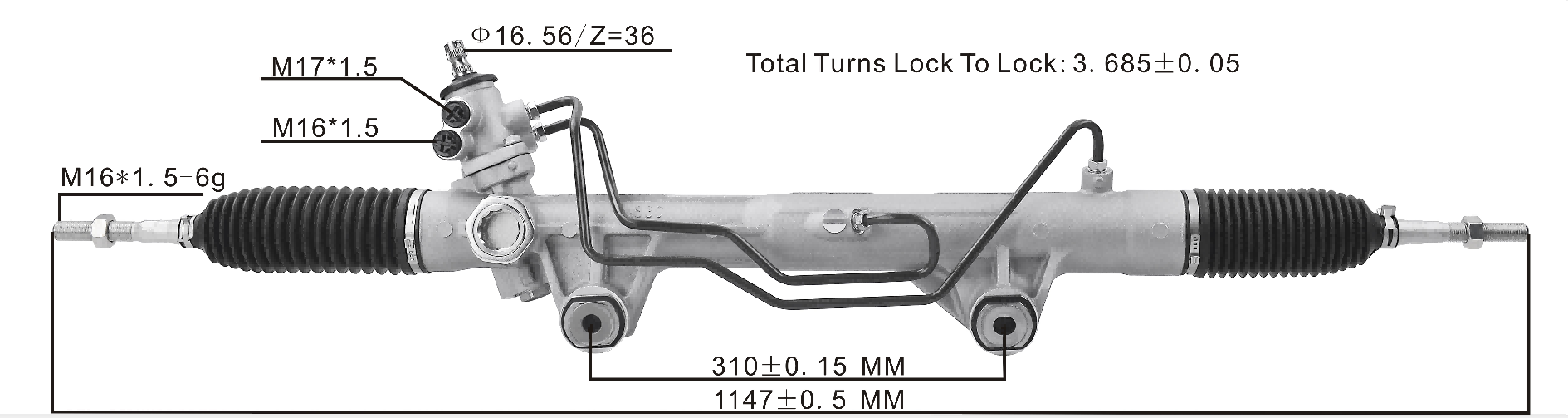 Mitsubishi L200 2015- Hydraulic Power Steering Rack | KITLAMT