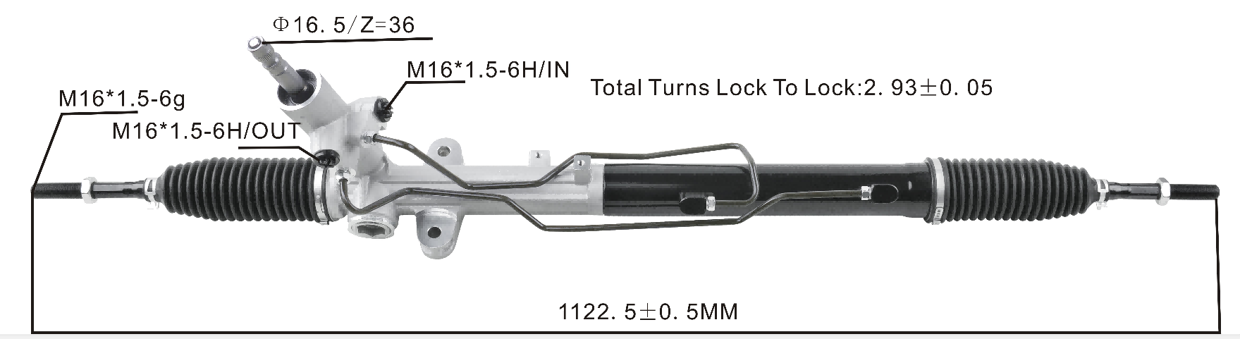 Kia Sorento 2009- Hydraulic Power Steering Rack | KITLAMT
