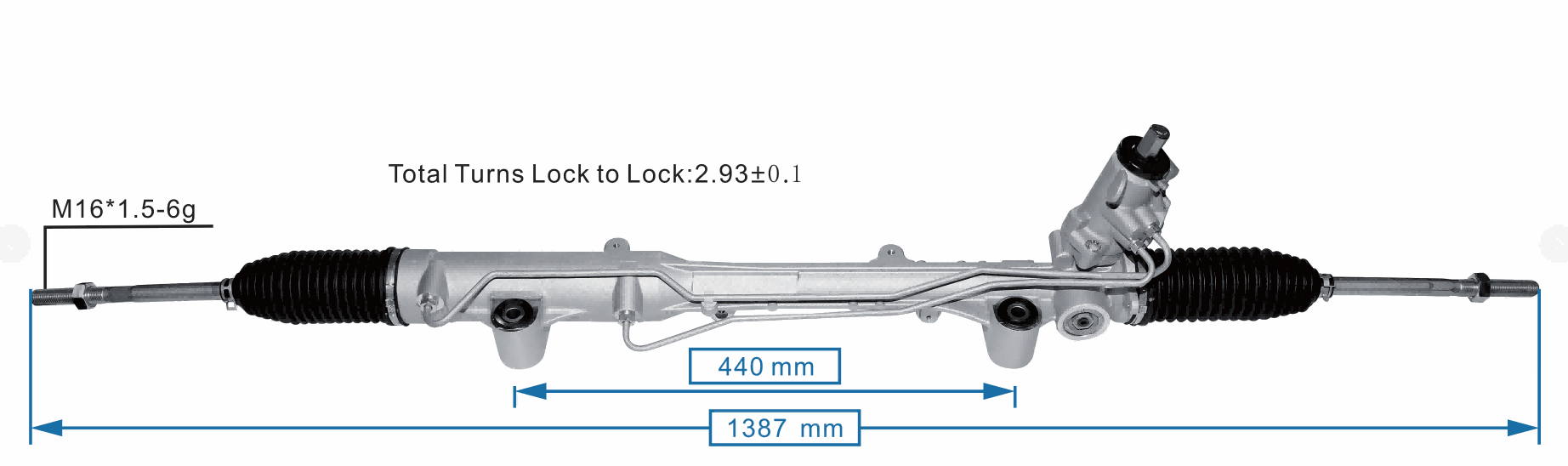 Volkswagen Amarok 2011- Hydraulic Power Steering Rack | KITLAMT
