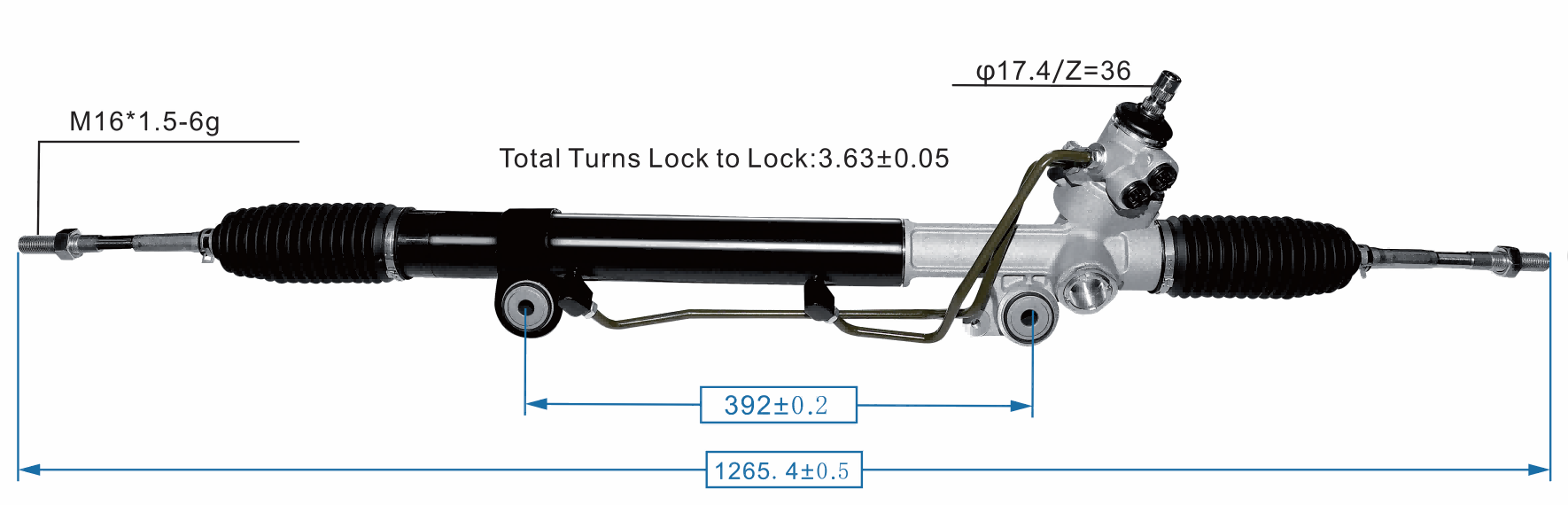 Toyota Tacoma  4WD 2005- Hydraulic Power Steering Rack | KITLAMT