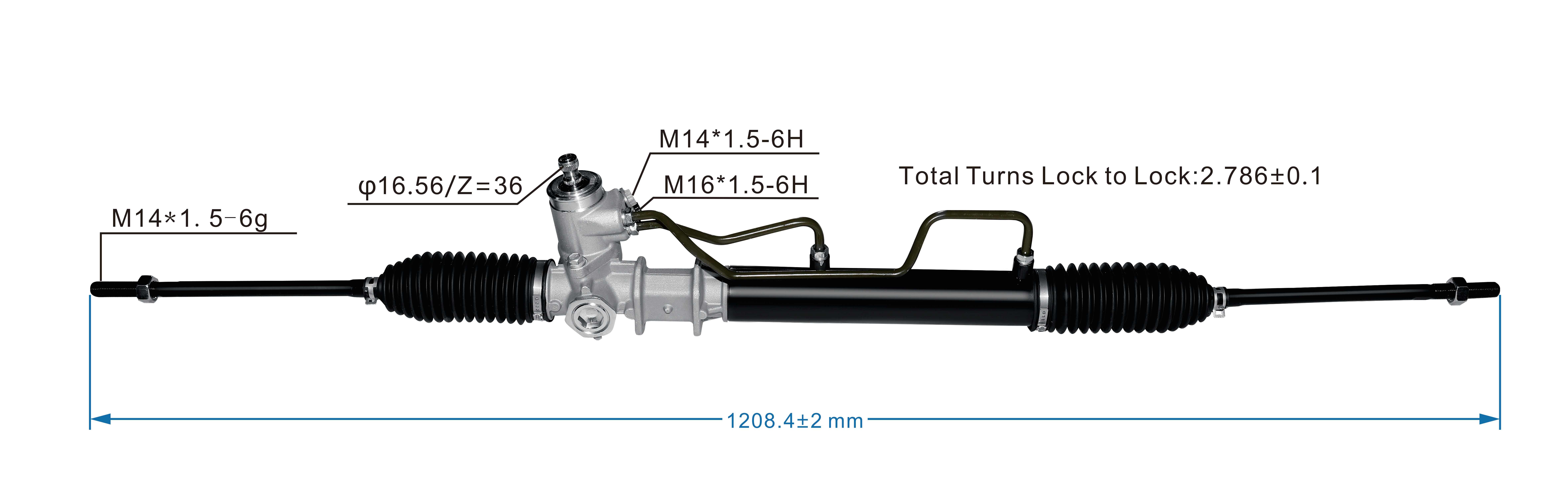Hyundai Elantra 1995- Hydraulic Power Steering Rack | KITLAMT