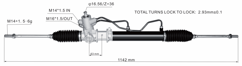 Kia Rio Hydraulic Power Steering Rack | KITLAMT