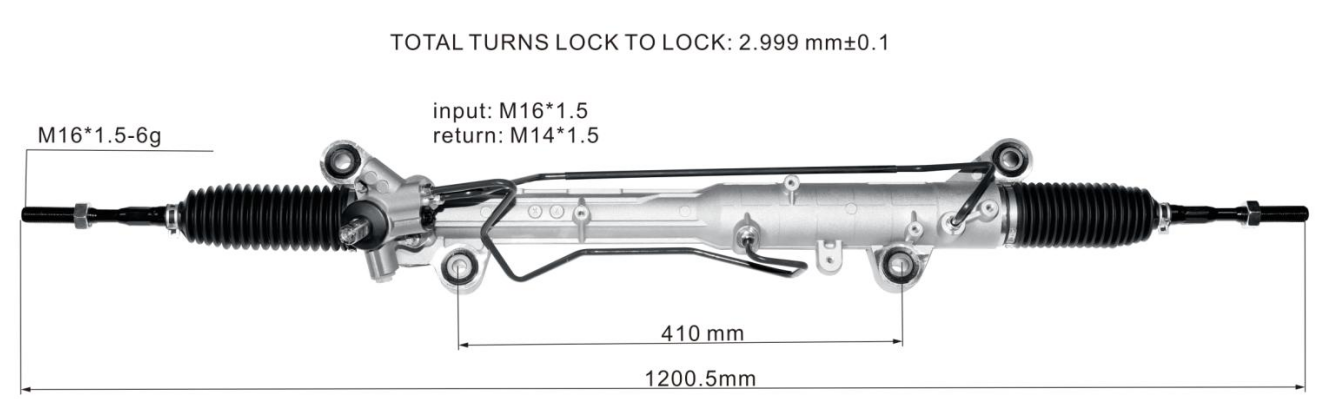 Ford Edge 2007- Hydraulic Power Steering Rack | KITLAMT
