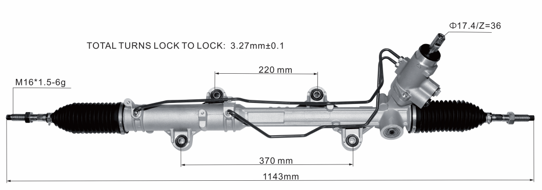 Volkswagen Transporter T5 2003- Hydraulic Power Steering Rack | KITLAMT