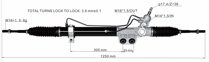 INFINITI QX56 2004-2012 Hydraulic Power Steering Rack | KITLAMT