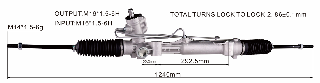 Ford Taurus 2003-2007 Hydraulic Power Steering Rack | KITLAMT