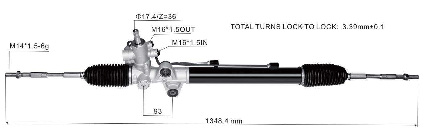 Honda Ridgeline 2006-2014 Hydraulic Power Steering Rack | KITLAMT