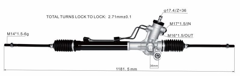 Toyota Rav-4 1996-2000 Hydraulic Power Steering Rack | KITLAMT