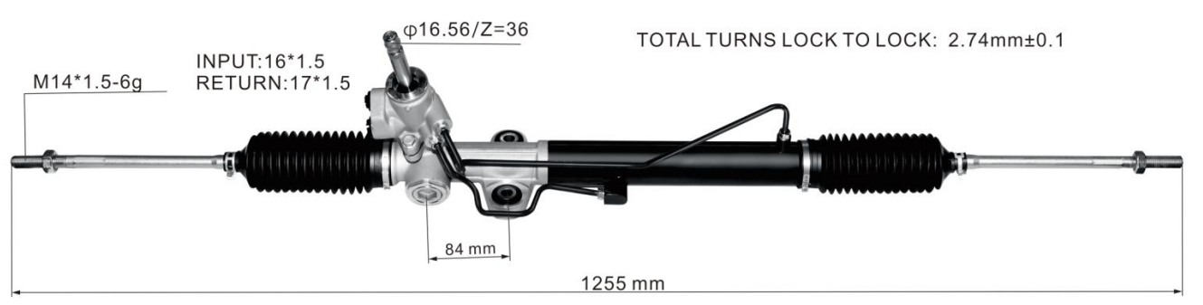 Mitsubishi Outlander 4WD 2003- Hydraulic Power Steering Rack | KITLAMT
