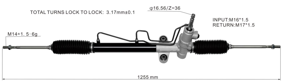 Mitsubishi Outlander 2WD 2003- Hydraulic Power Steering Rack | KITLAMT