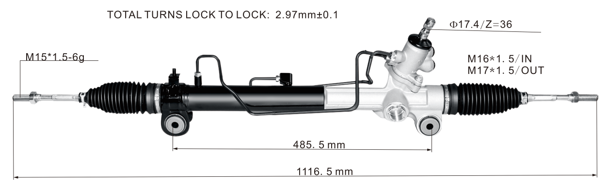 Lexus RX300/RX330/RX350 MCU3*,GSU35 2003-2008 Hydraulic Power Steering Rack | KITLAMT