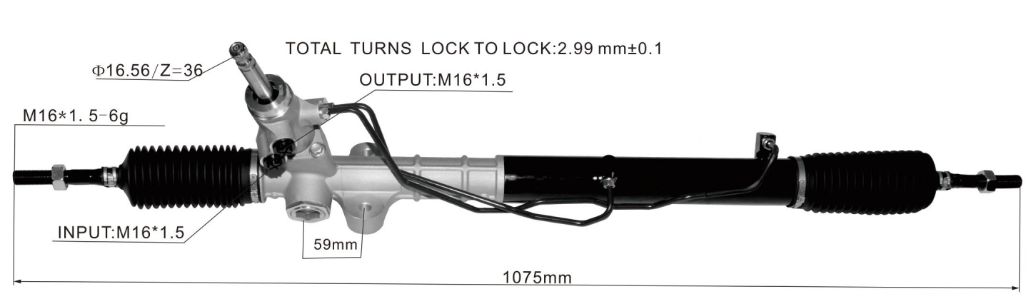Hyundai Tucson 2009- Hydraulic Power Steering Rack | KITLAMT