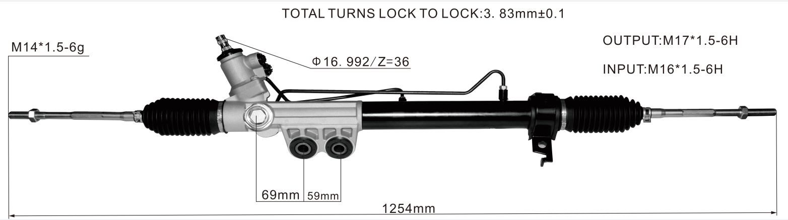 Isuzu Traga 2018- Hydraulic Power Steering Rack | KITLAMT