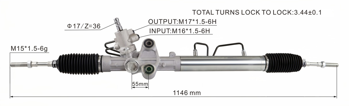 Toyota HiAce 4WD 2004- Hydraulic Power Steering Rack | KITLAMT