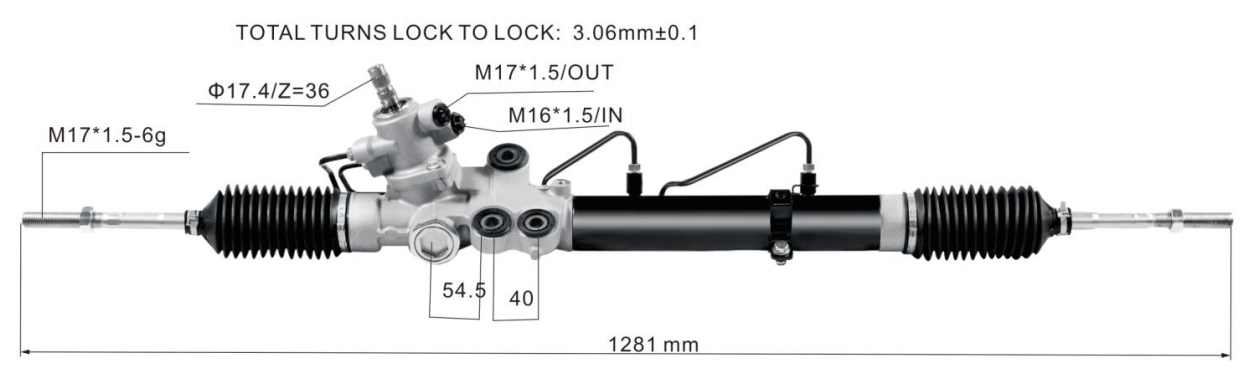 Toyota HiAce 4WD 1989- Hydraulic Power Steering Rack | KITLAMT