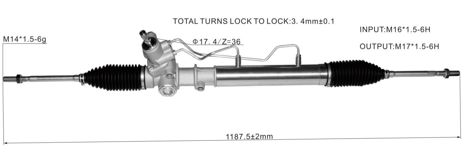 Toyota LiteAce 1992- Hydraulic Power Steering Rack | KITLAMT