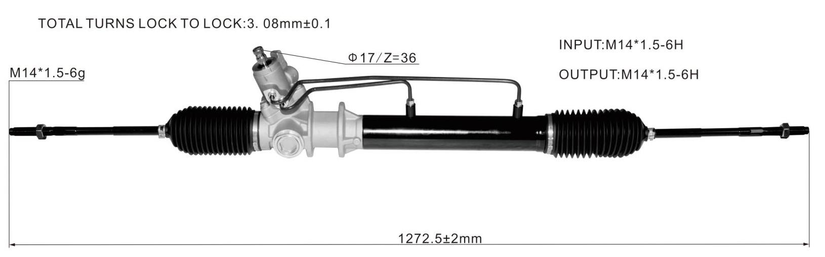 Nissan pathfinder R50 1995- Hydraulic Power Steering Rack | KITLAMT