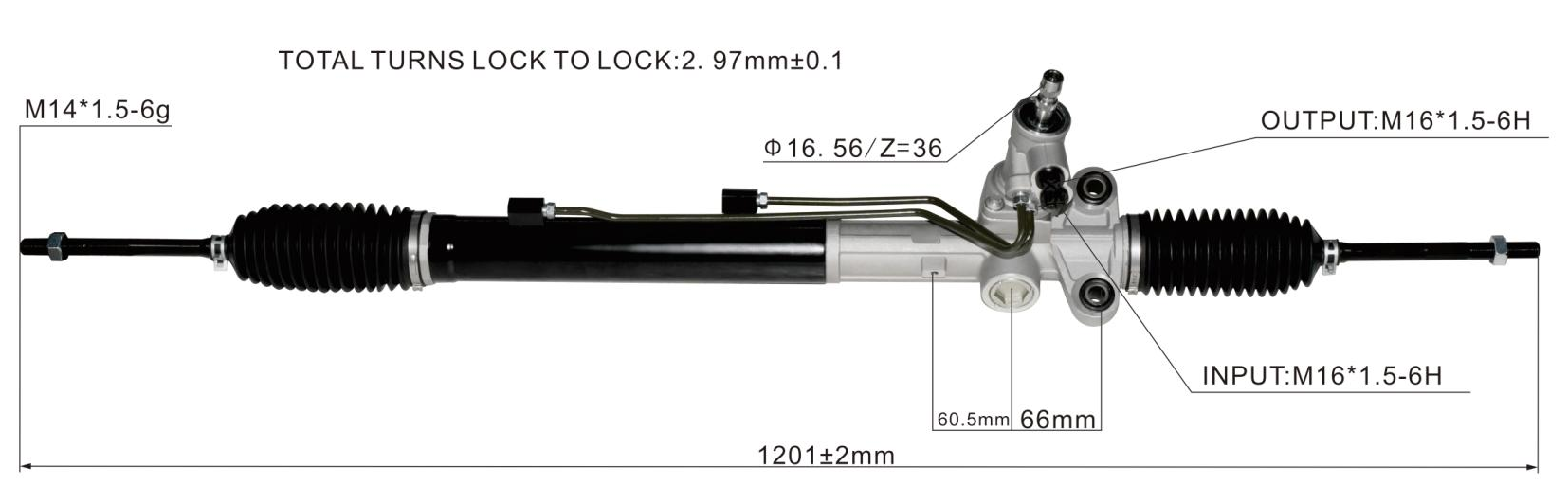Hyundai Genesis 2008-2013 Hydraulic Power Steering Rack | KITLAMT