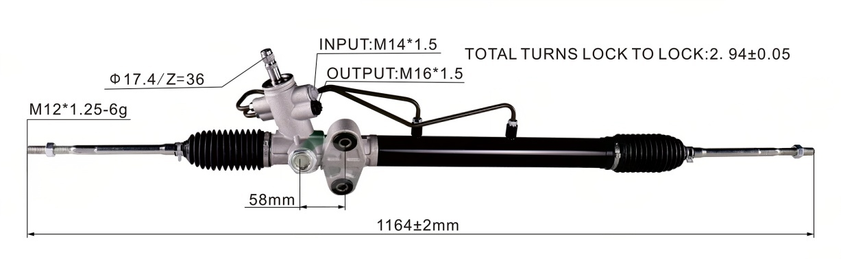 Chery QQ6 Hydraulic Power Steering Rack | KITLAMT