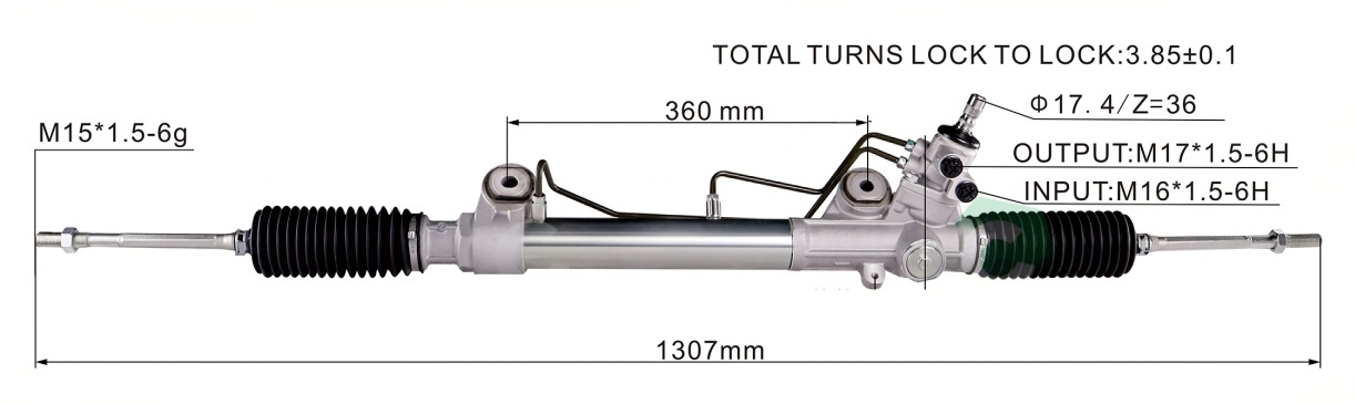 Toyota Hilux 2015- 2WD Hydraulic Power Steering Rack | KITLAMT