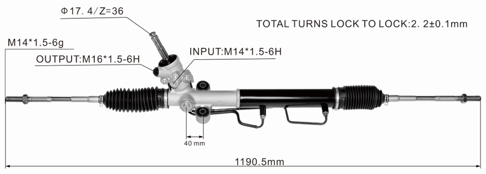 Subaru Imprez Hydraulic Power Steering Rack | KITLAMT