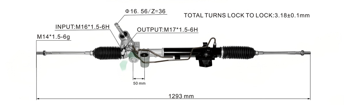 Mitsubishi Lancer 2007- Hydraulic Power Steering Rack | KITLAMT