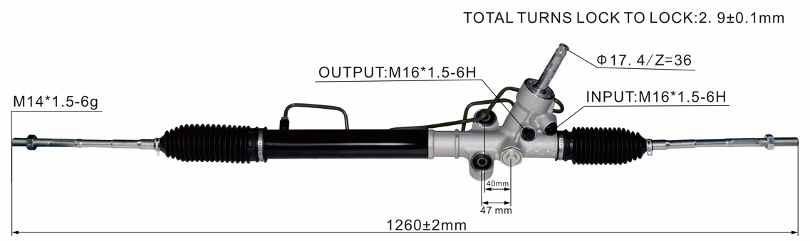 Subaru LEGACY Hydraulic Power Steering Rack | KITLAMT