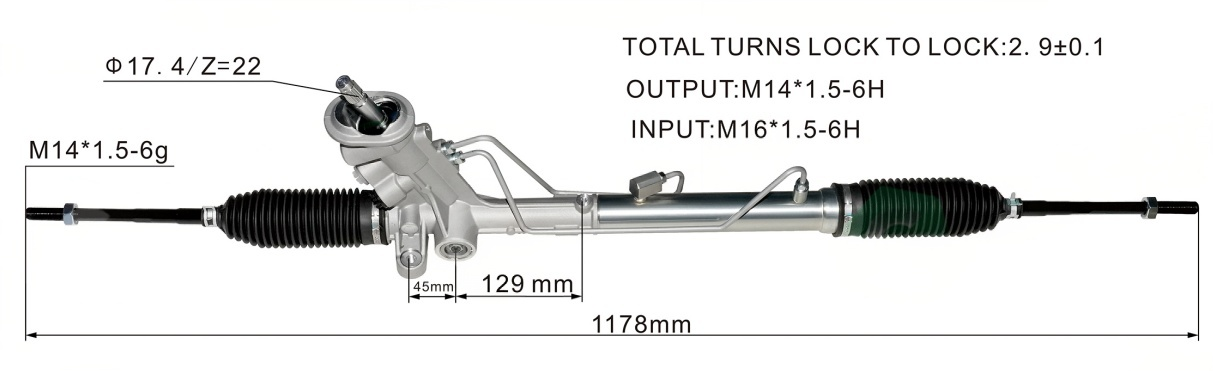 Seat Ibiza 2003-2017 Hydraulic Power Steering Rack | KITLAMT